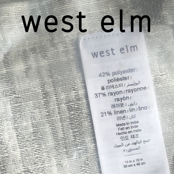 West Elm 🆕 Textured Jacquard Placemats • Platinum Bark • NWT - Picture 7 of 13